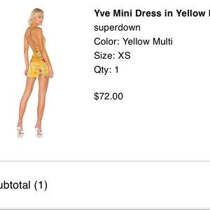 Super down Revolve Dress Yve Mini Dress in Yellow Multi
